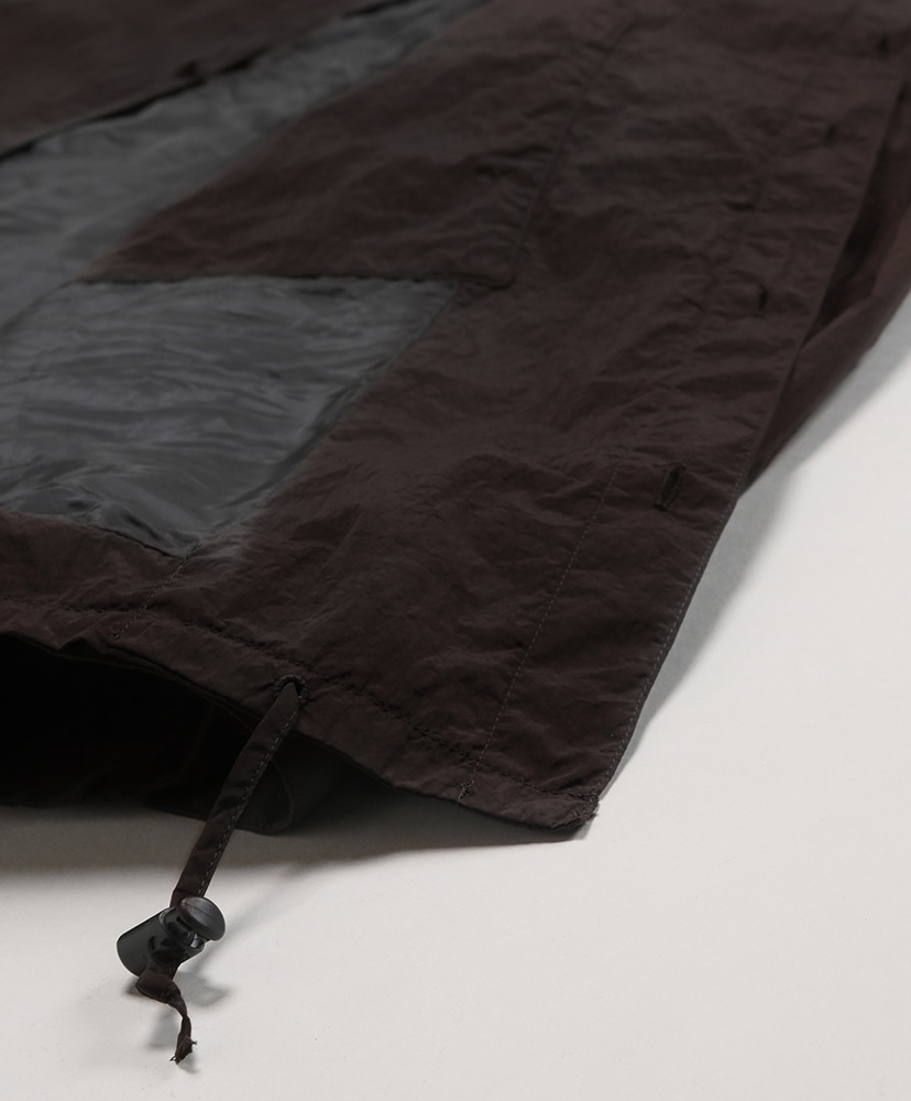 Hand Dyed Nylon-Shirt Jacket(04(MEN) Brown/ブラウン): ATON
