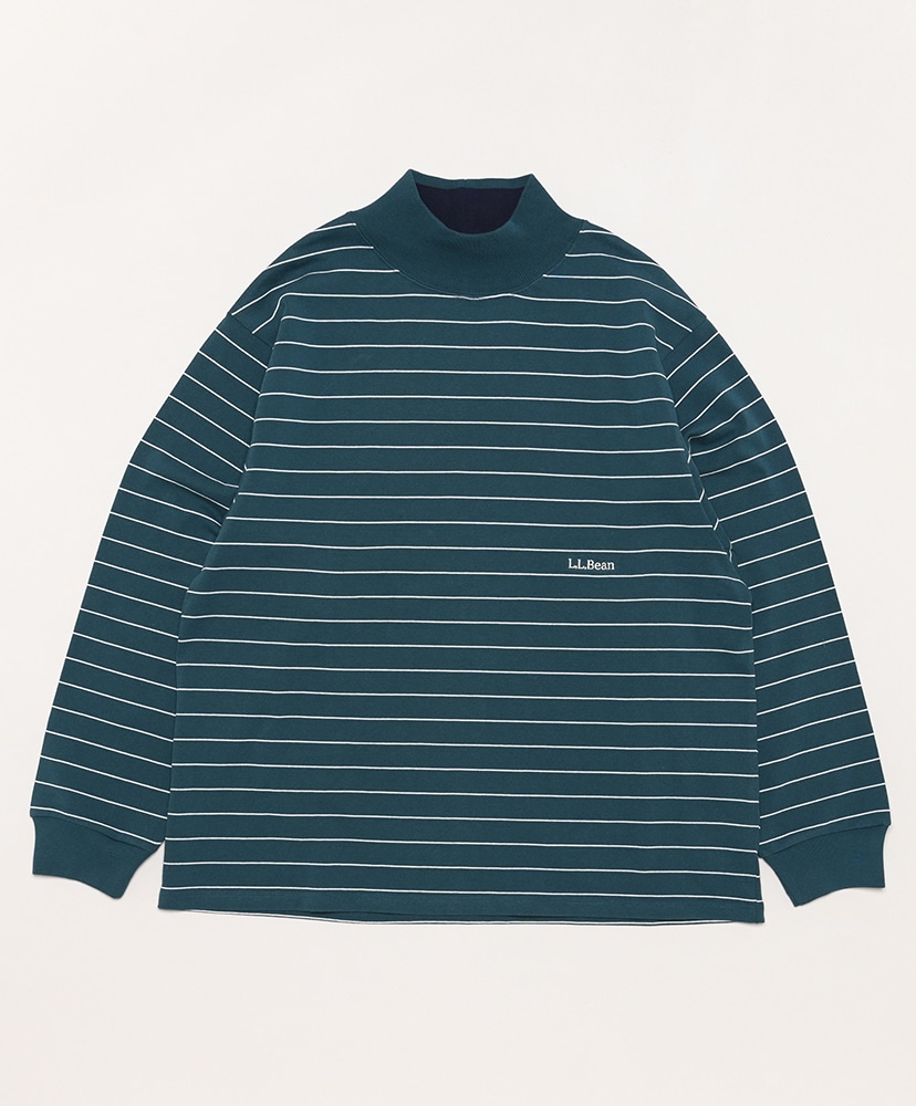 Men's Union Striped Mock(L(MEN) Birch×Navy/バーチ×ネイビー): L.L.