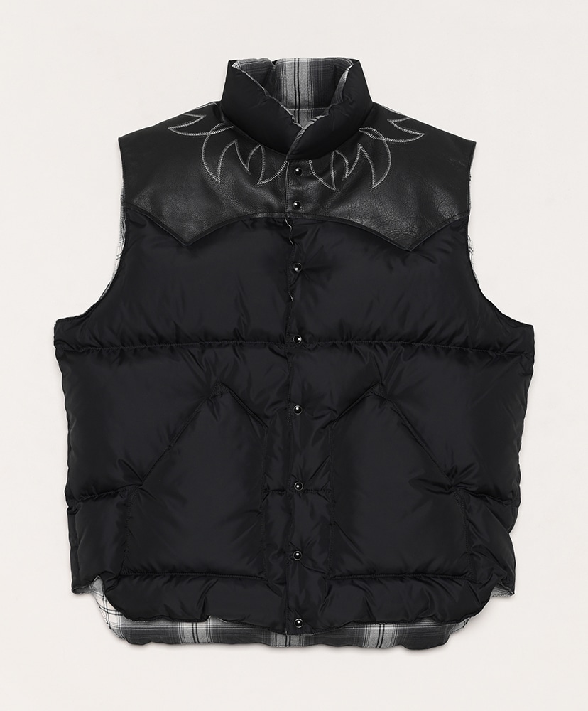 RMFC Down Vest W/EMB'D(L(MEN) Black/ブラック): Rafu