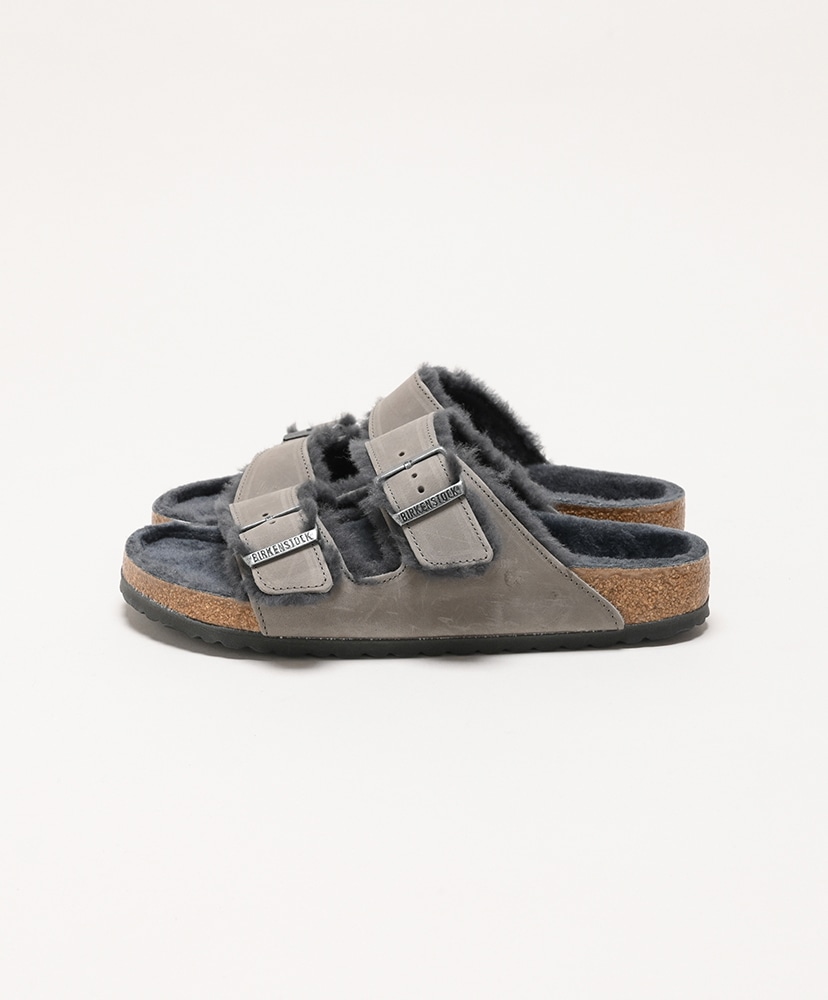 fuzzy birkenstocks grey