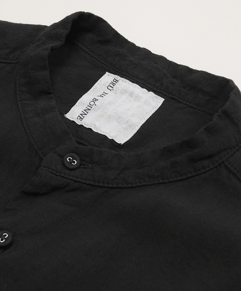 スナフリネンシャツ ブラック 2XL(MEN)