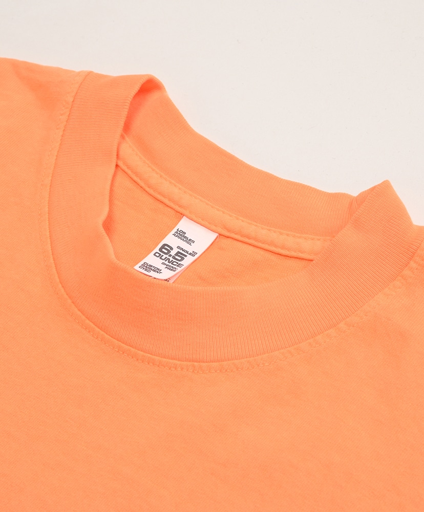 6.5oz Garment Dye Crew Neck T-Shirt(Neon) Neon Orange/ネオンオレンジ L(MEN)
