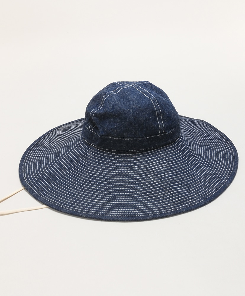 Navy Wide Brim Hat-Demim Denim Onewash/デニムワンウォッシュ 1(WOMEN)