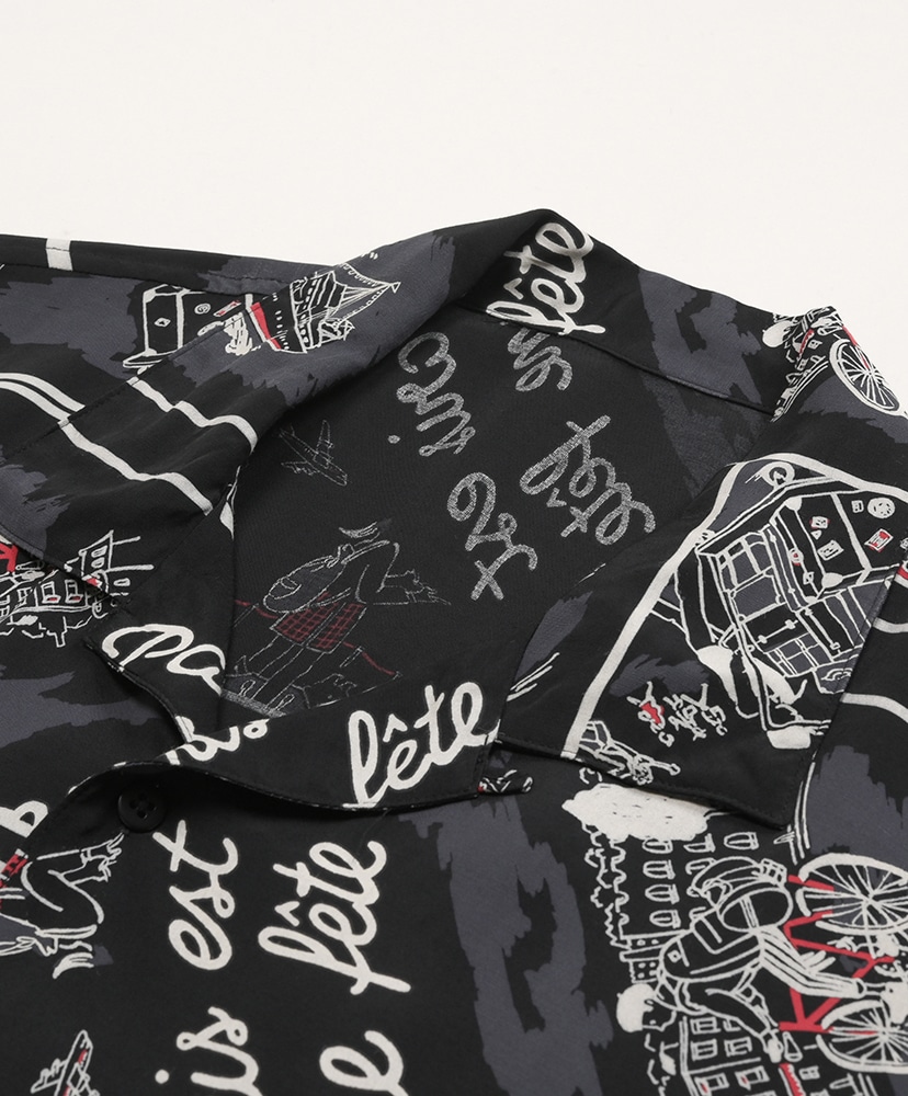 Aloha Shirt Paris「移動祝祭日」(L(MEN) Black/ブラック