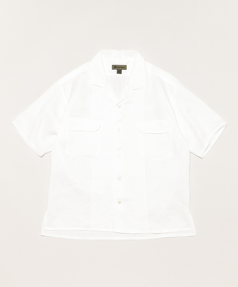 Open Collar Shirt-Linen Twill(46(MEN) Off White/オフホワイト