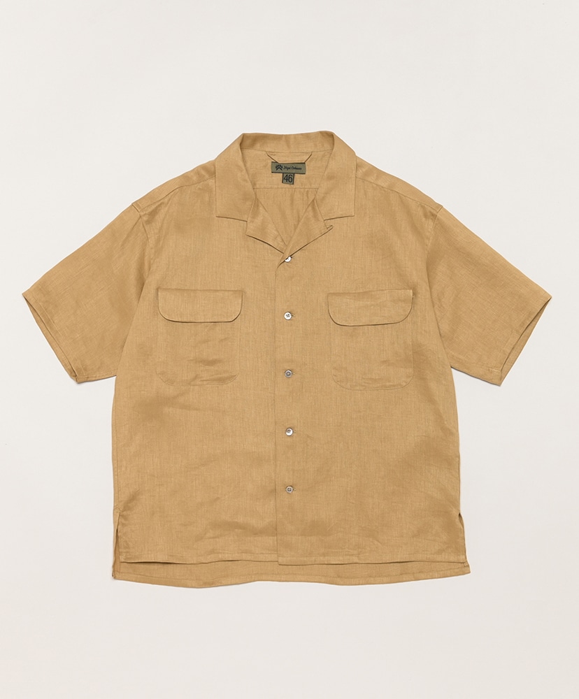 Open Collar Shirt-Linen Twill(46(MEN) Off White/オフホワイト