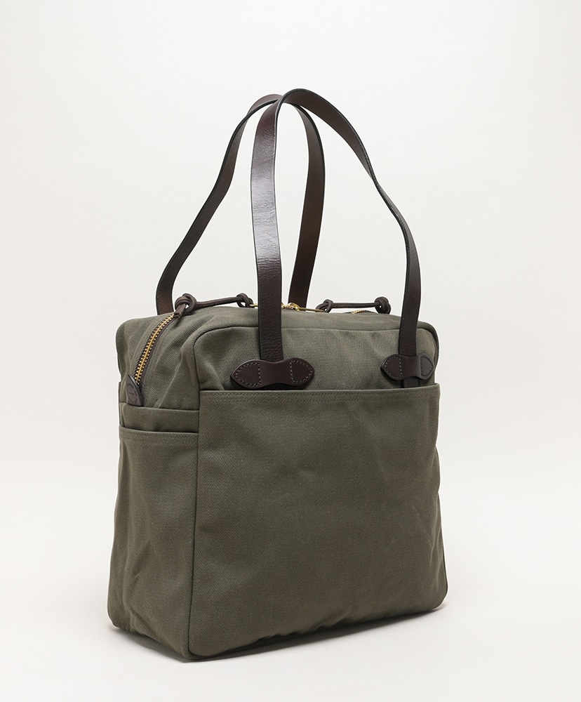 Rugged Twill Tote Bag With Zipper