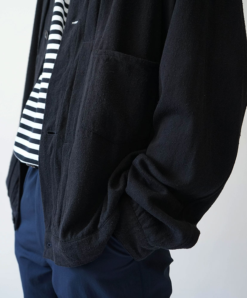 COMOLI / シルクネップ Type-1st (Black)