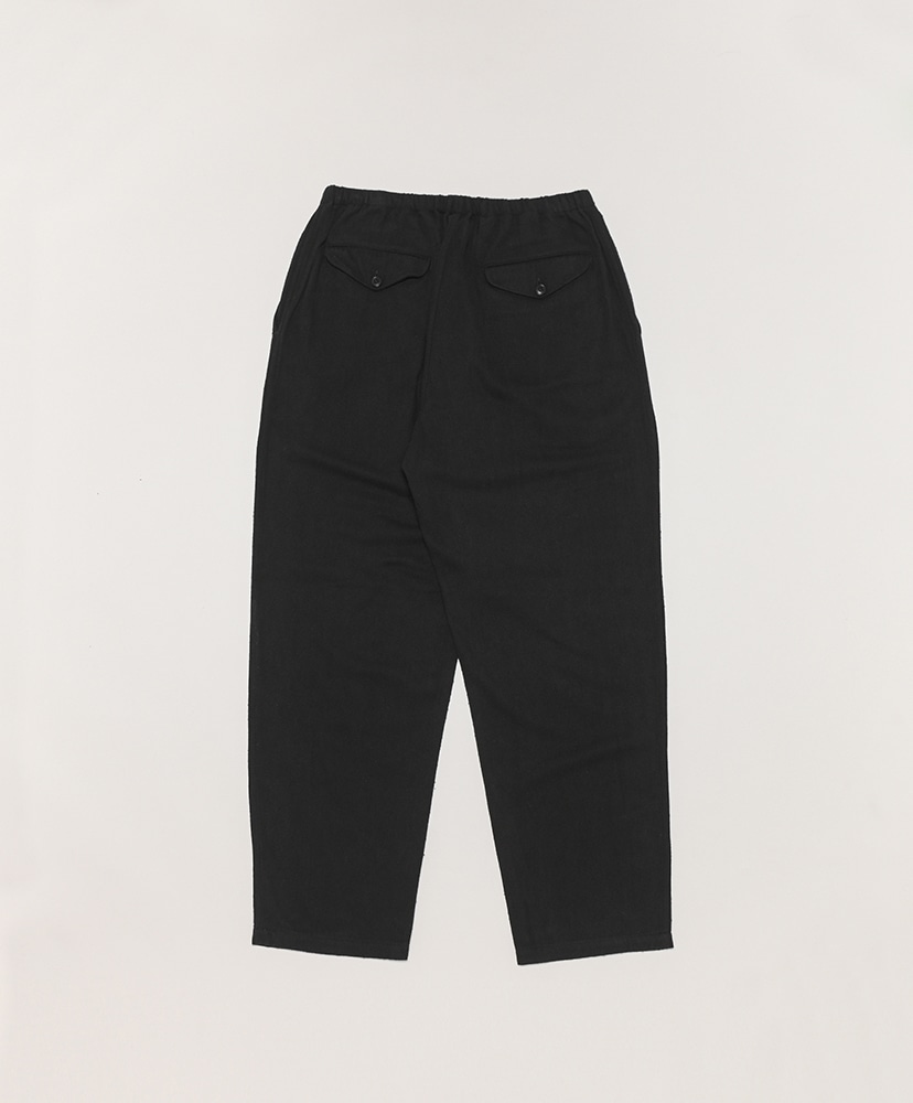 シルクネップドローストリングパンツ(1(MEN) Black/ブラック): COMOLI