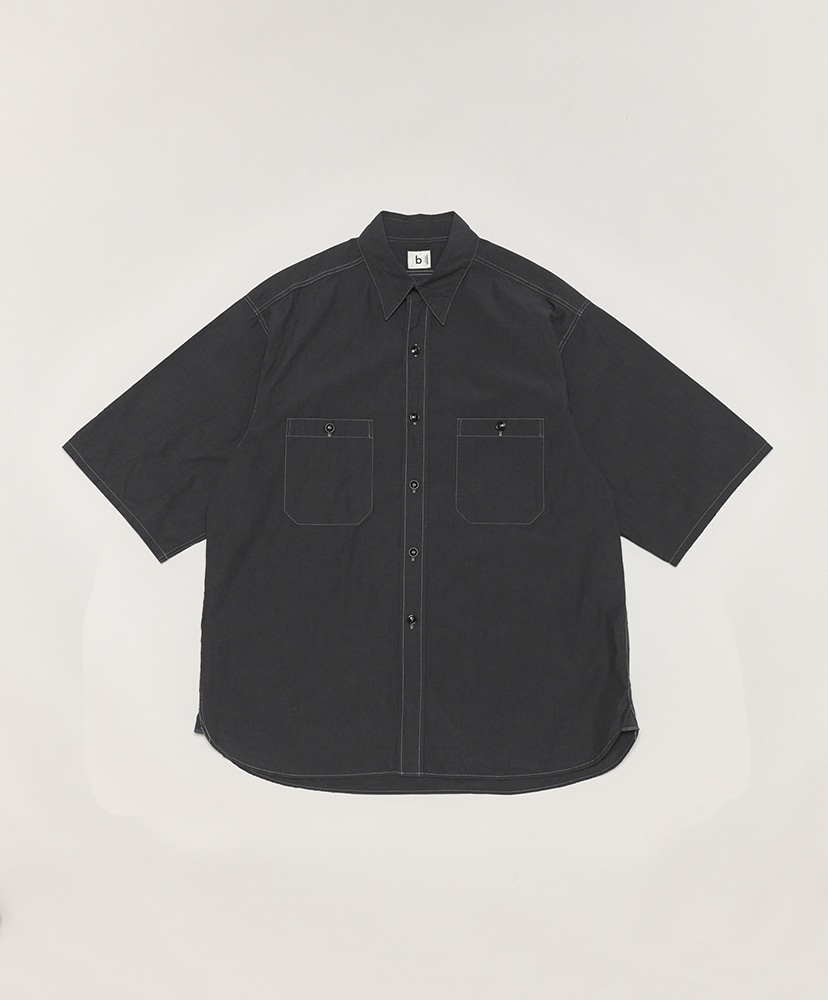 LOFTMAN別注 Selvedge Chambray USN Shirt S/S(2(MEN) Black Gray