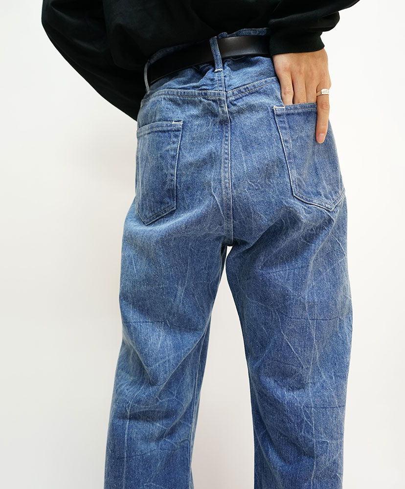 SELVEDGE FADED LIGHT DENIM PANTS INDIGO | www.cestujemtrekujem.com