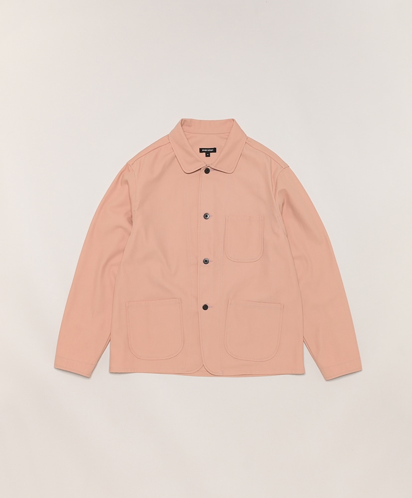 Three Pocket Jacket-Organic Cotton Twill(L(MEN) Pink/ピンク): evan