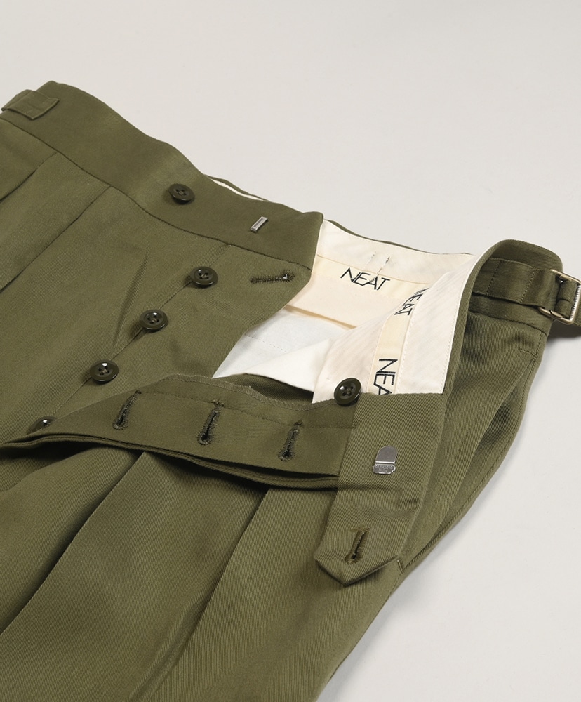 Lyocell Chino Wide Type 2(44(MEN) Olive/オリーブ): NEAT