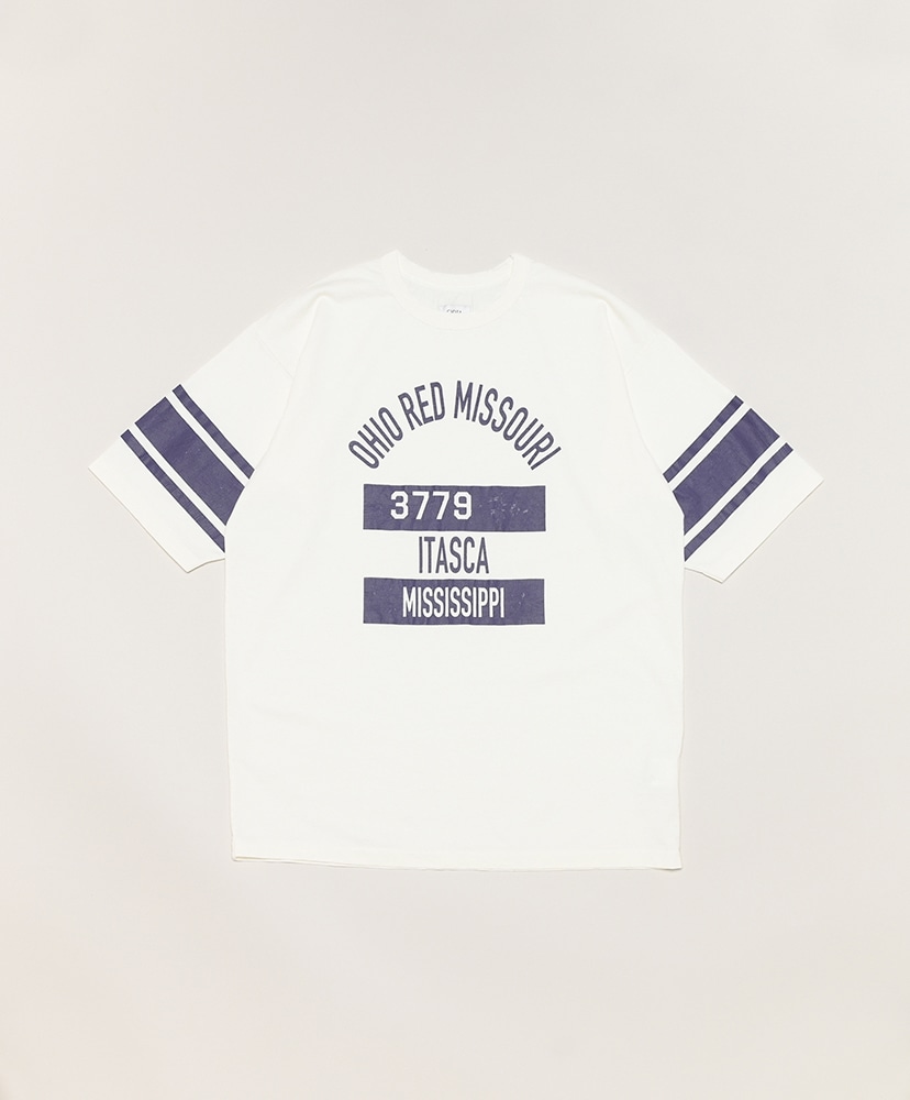 スビンコットン20/-天竺フットボール半袖Tシャツ(4(MEN) グリーン): CIOTA