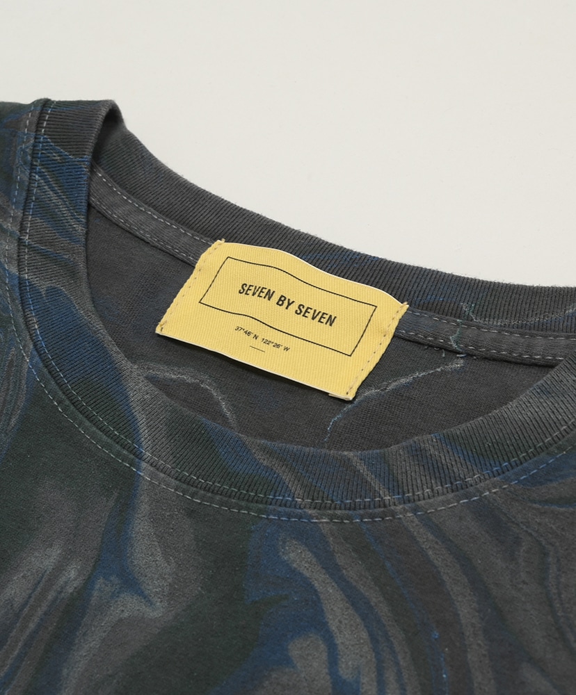 Pigment Dyed Tee-Hydro Dip Dyeing(L(MEN) Black/ブラック): SEVEN BY