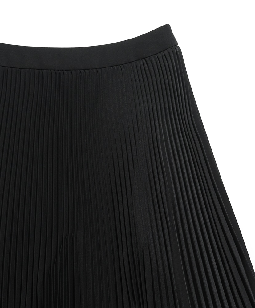Satin Pleats Skirt Black/ブラック 0(WOMEN)