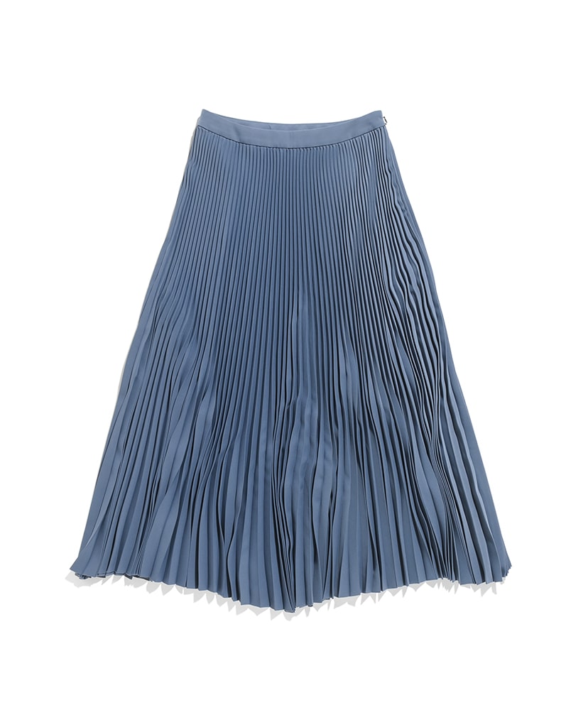 Satin Pleats Skirt(0(WOMEN) Black/ブラック): Graphpaper