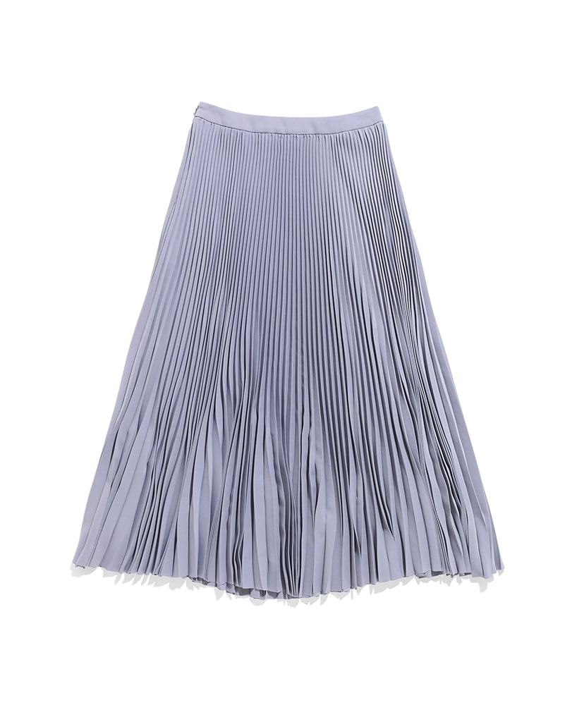 Satin Pleats Skirt Gray/グレー 0(WOMEN)