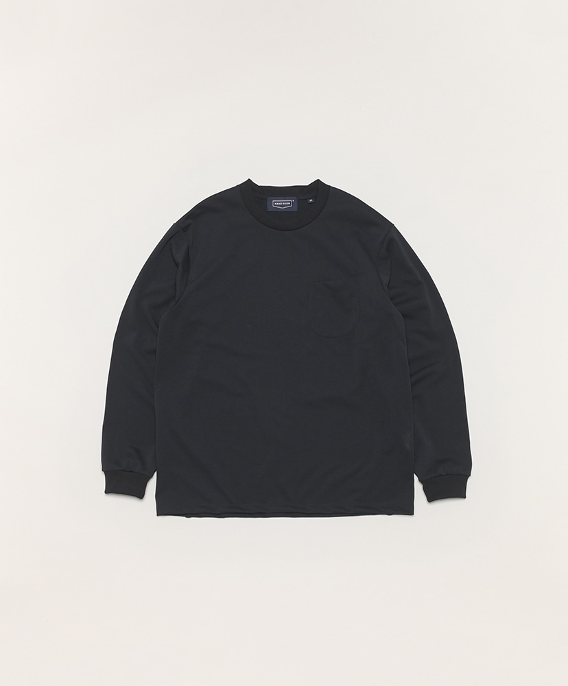 Polyester Cotton Feel T-Shirt Long Sleeve(L(MEN) Black/ブラック