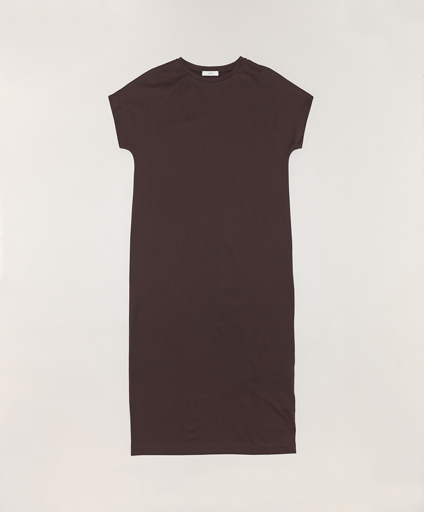 Suvin 60/2 Cap Sleeve Dress(01(WOMEN) Burgundy/バーガンディ): ATON