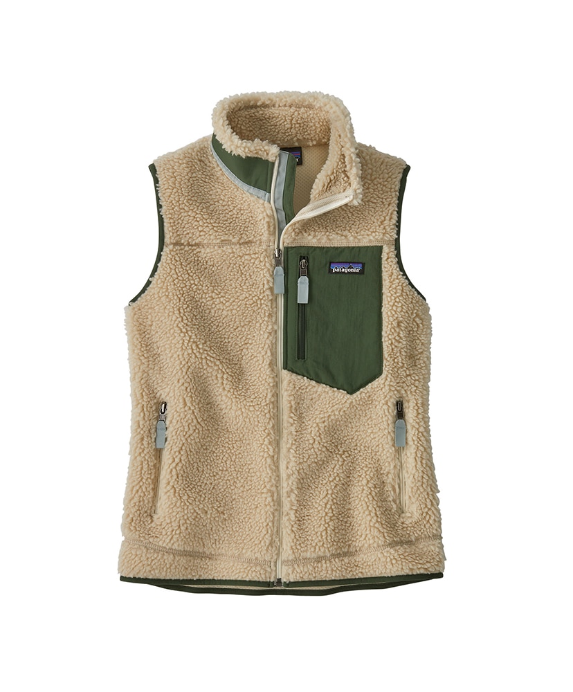 Women's Classic Retro-X Vest(L(WOMEN) DNPI/ダークナチュラルウィズトロイパイングリーン): Patagonia