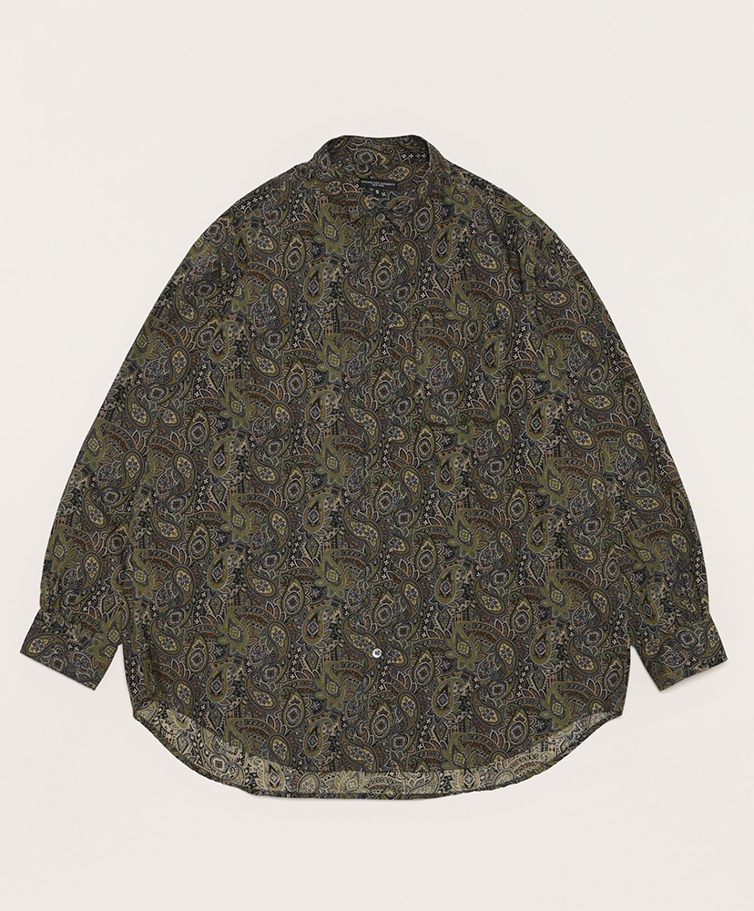 Wing Collar Shirt - Cotton Paisley Print(XS(MEN) Olive×Black/オリーブ×ブラック):  ENGINEERED GARMENTS