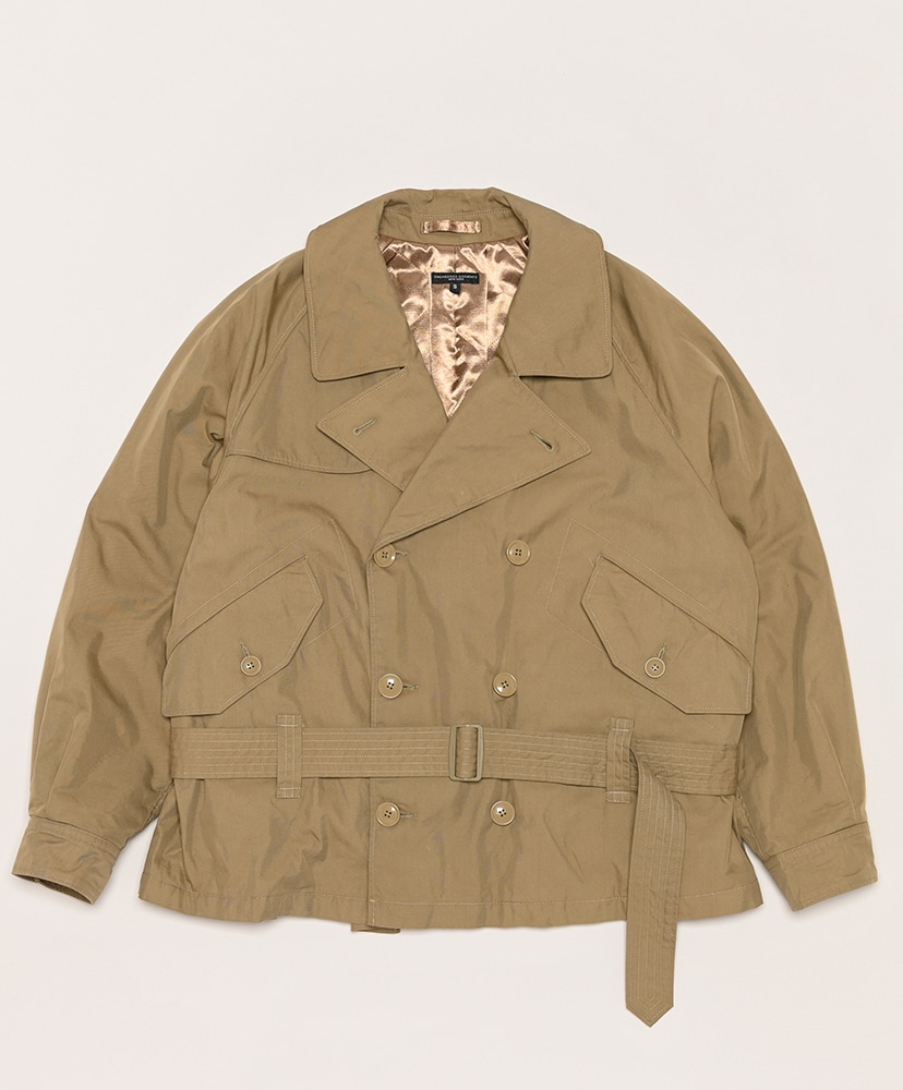 Short Trench Jacket - Nyco Twill(S(MEN) Khaki/カーキ): ENGINEERED GARMENTS