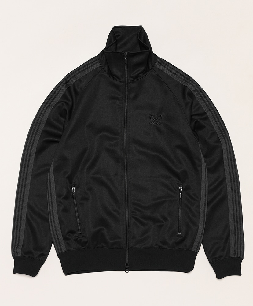 LOFTMAN別注 Track Jacket - Poly Smooth(L(MEN) Black×Charcoal/ブラック×チャコール):  NEEDLES