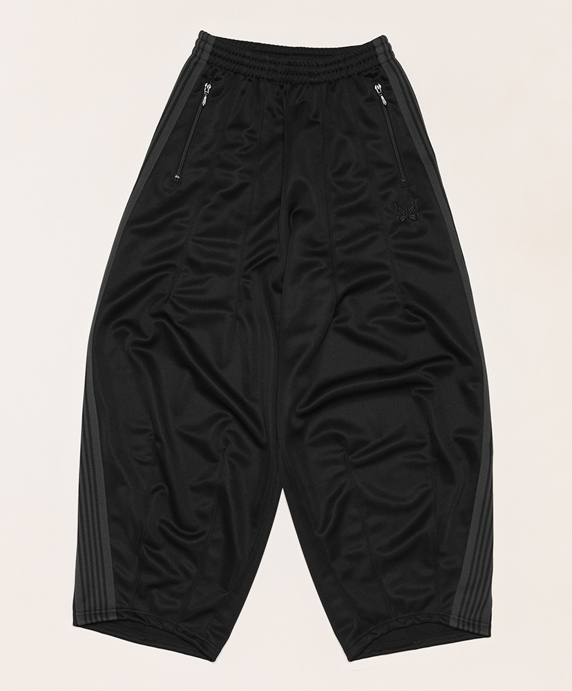 LOFTMAN別注 H.D. Track Pant - Poly Smooth(1(WOMEN) Black×Charcoal/ブラック×チャコール):  NEEDLES