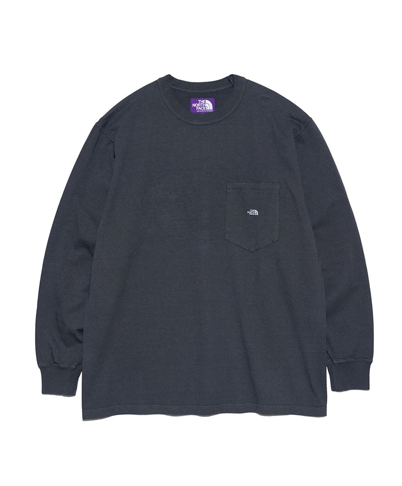 7oz Long Sleeve Pocket Tee(S(MEN) AO/アスファルトグレー×オフホワイト): THE NORTH FACE  PURPLE LABEL