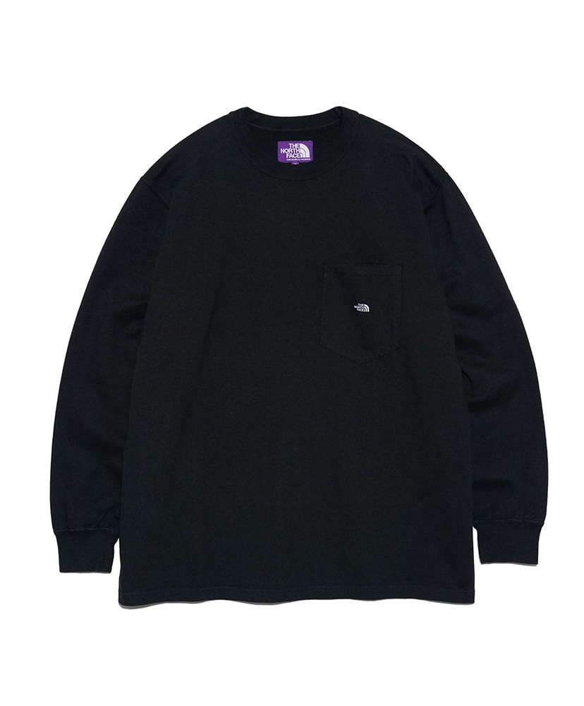 7oz Long Sleeve Pocket Tee(S(MEN) AO/アスファルトグレー×オフホワイト): THE NORTH FACE  PURPLE LABEL