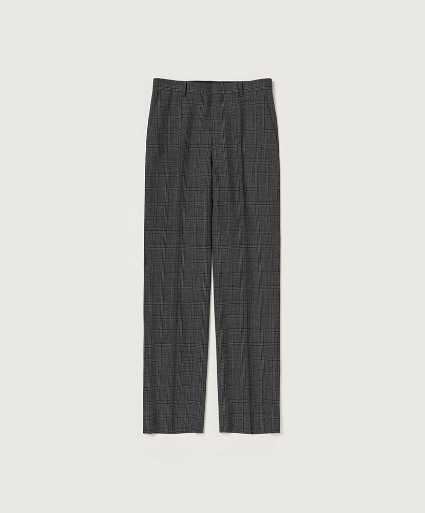 Bluefaced Wool Check Slacks(3(MEN) Brown Check/ブラウンチェック): AURALEE