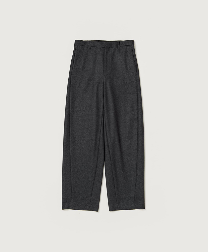 Light Melton Slacks(3(MEN) Top Charcoal/トップチャコール): AURALEE