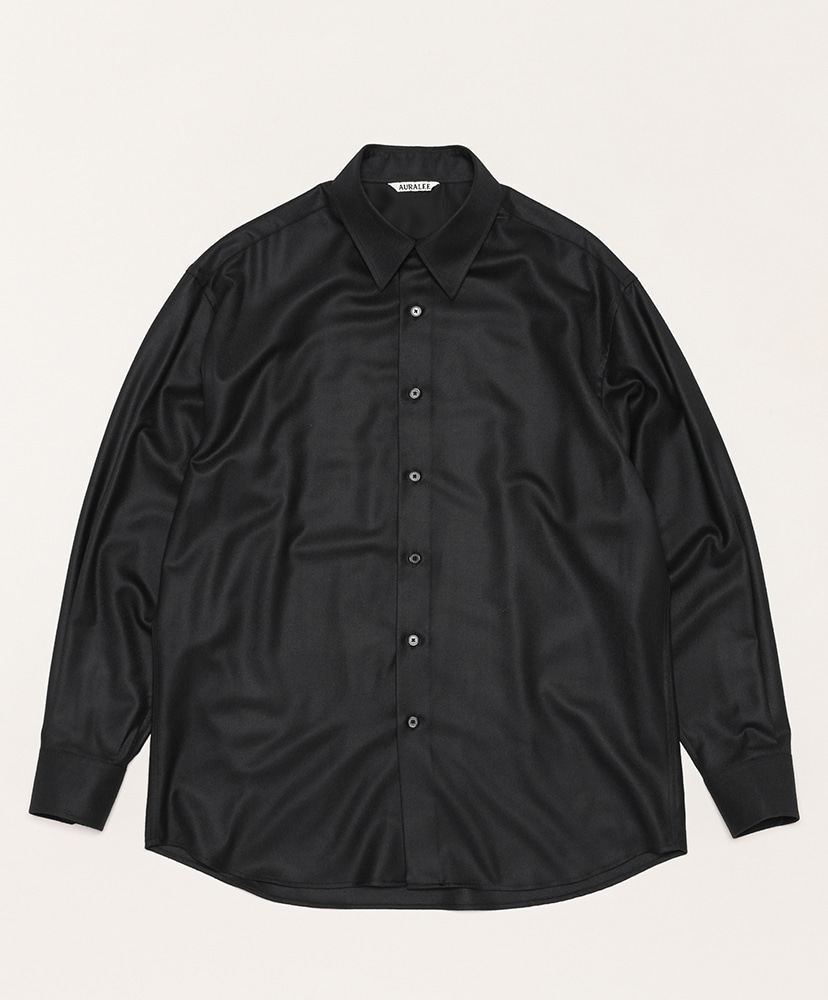 Super Light Wool Shirt(3(MEN) Black/ブラック): AURALEE