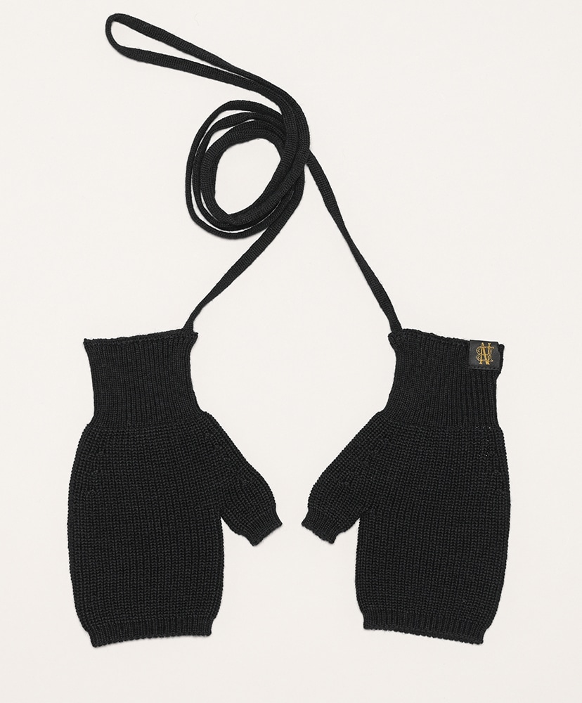 小物 BATONER/SOLID WOOL HAND WARMER &MUFFLER Solid Wool Unite Gloves(FREE Black/ブラック): BATONER