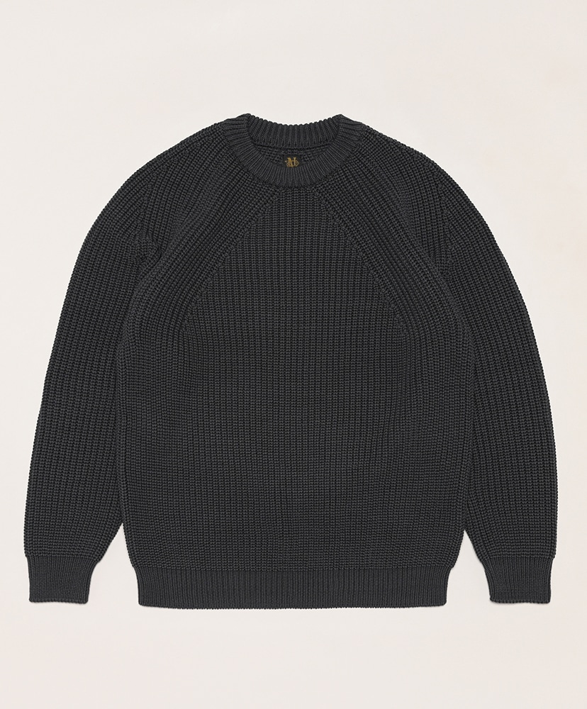 Signature Crew Neck(1(MEN) Charcoal Green/チャコールグリーン): BATONER