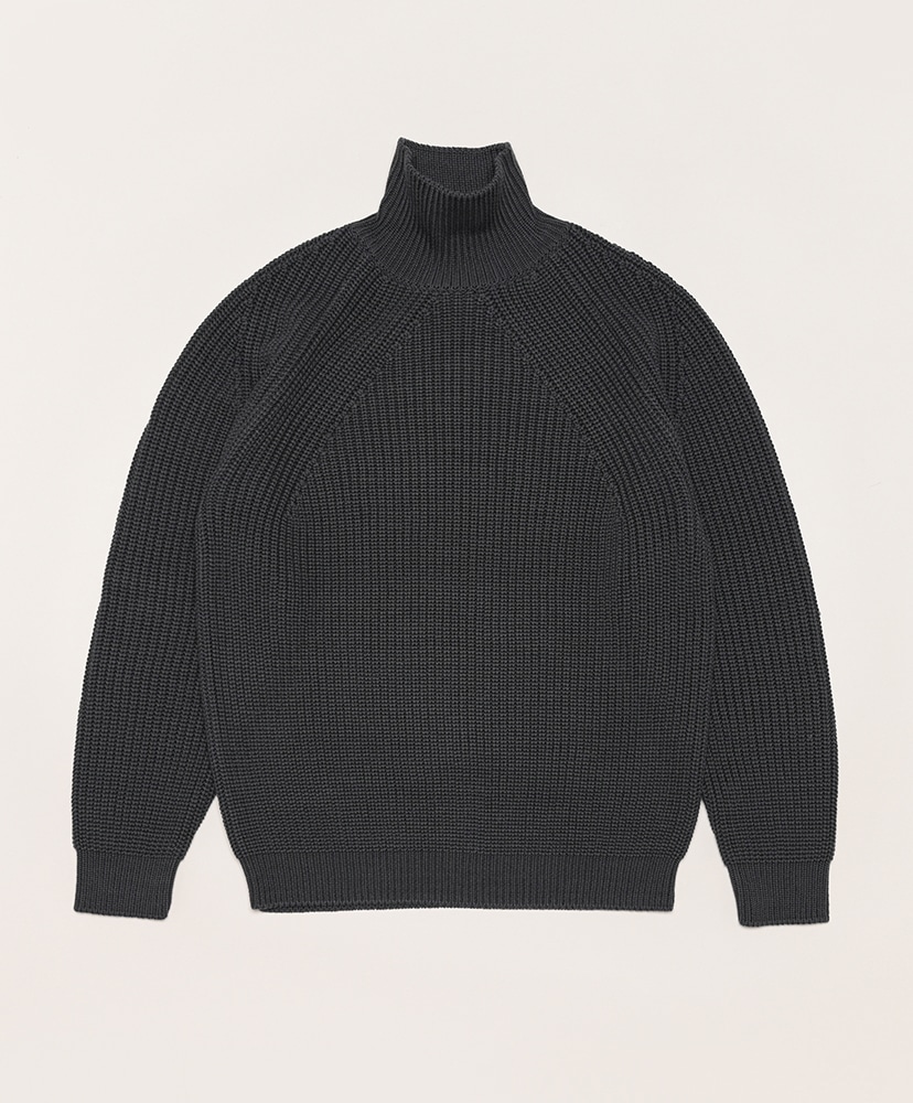 Men Signature Turtle Neck(2(MEN) Charcoal Green/チャコールグリーン): BATONER