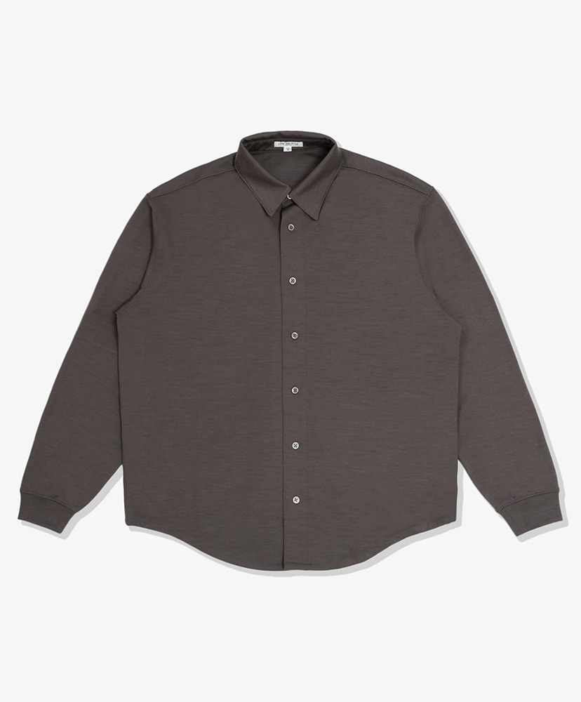 Wool Button Up(L(MEN) Brown Clay/ブラウンクレイ): LADY WHITE CO.