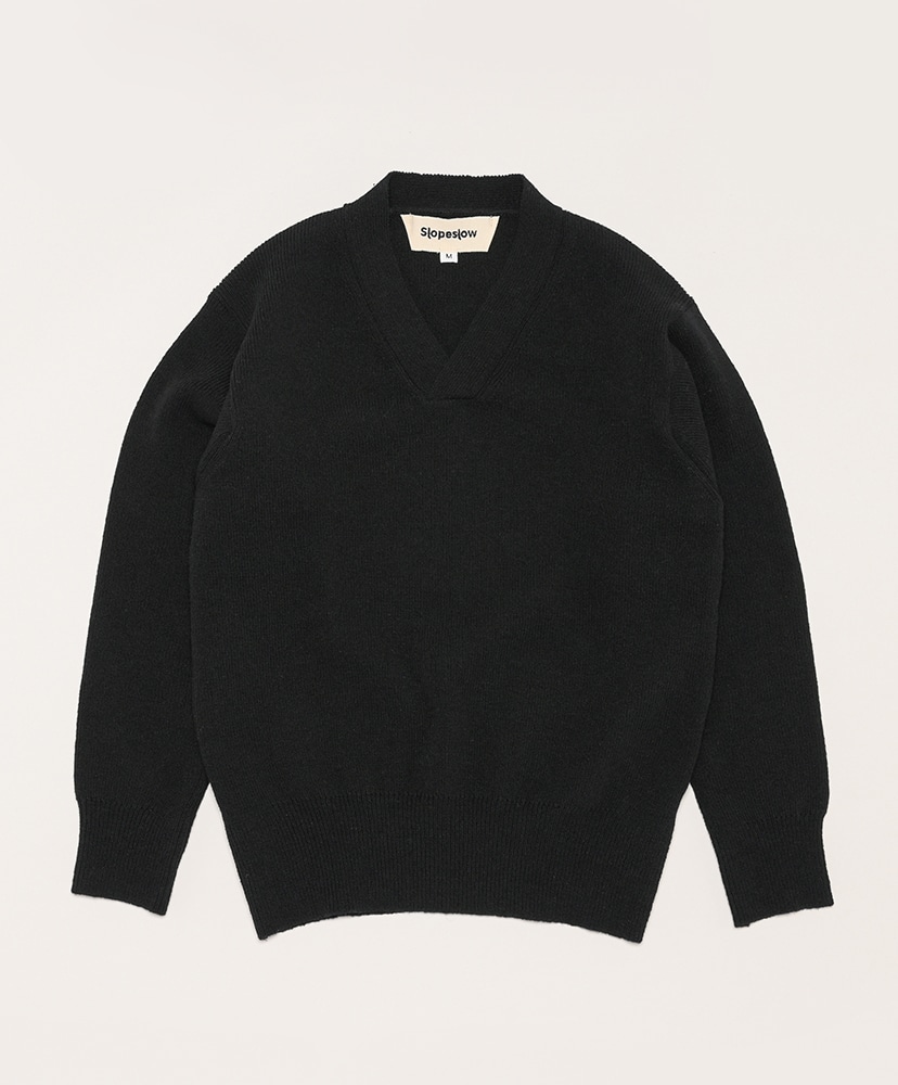 Cross V Neck Sweater(L(MEN) Black/ブラック): Slopeslow