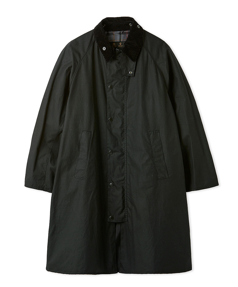 Exmoor Wax Cotton Middle Length Coat(34 BLK): Barbour