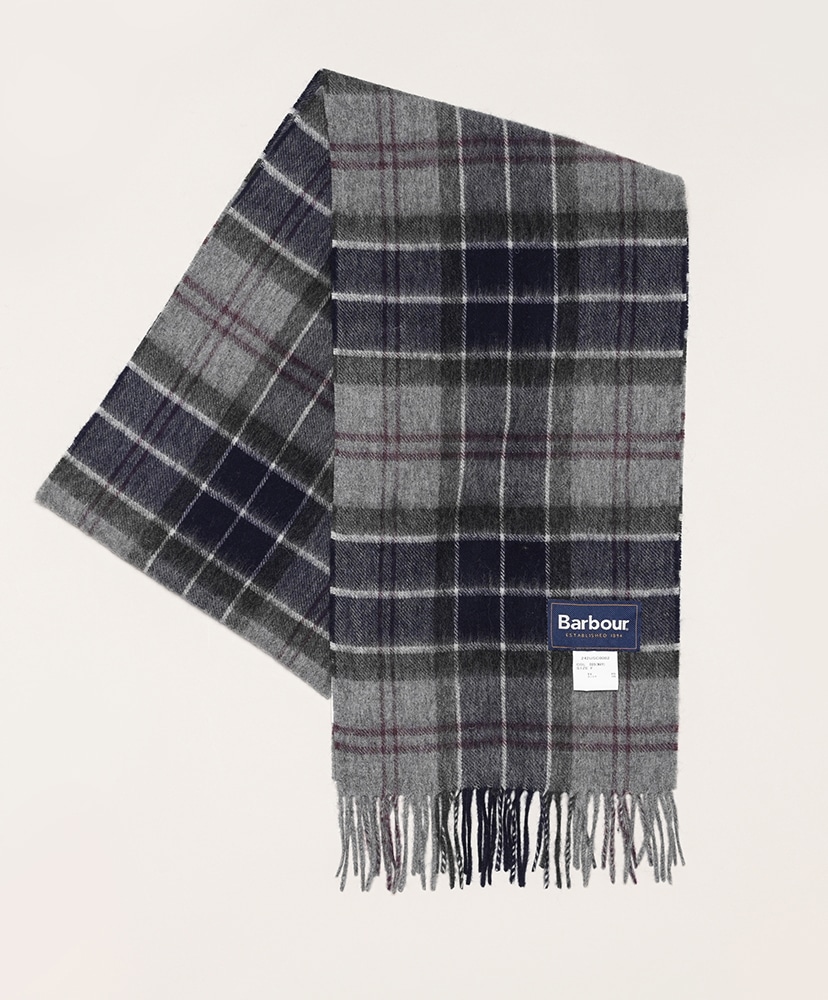 Wool/Cashmere Tartan Check Muffler(F BEG): Barbour
