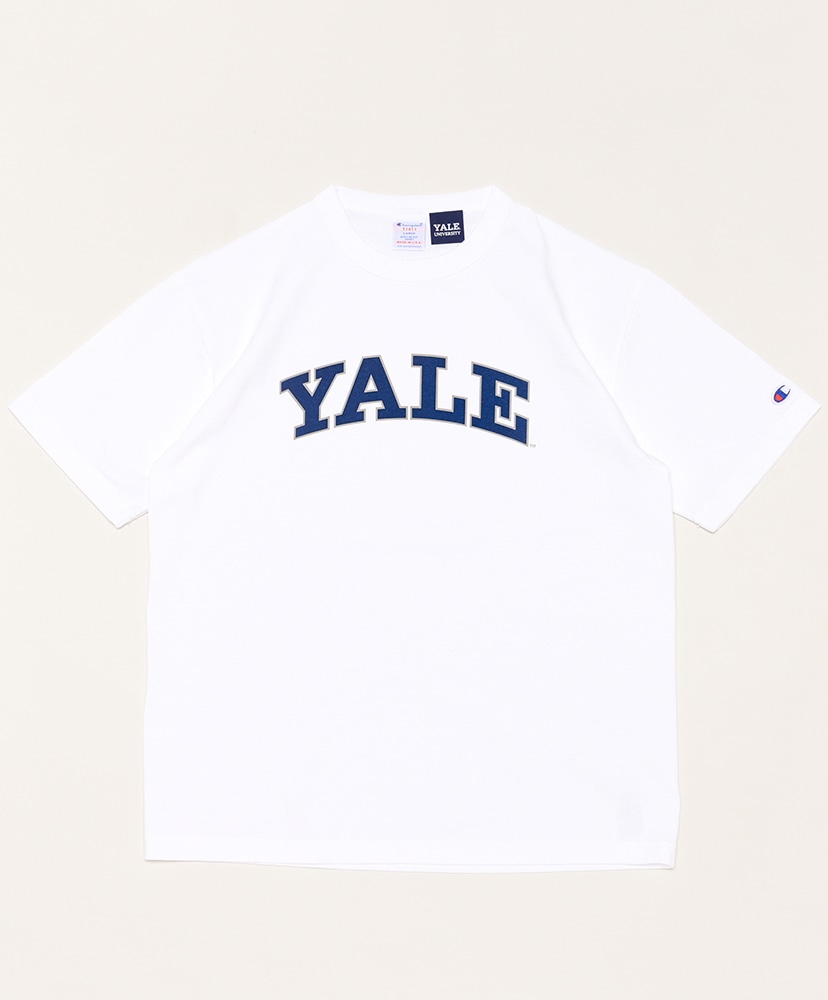 T1011 Short Sleeve T-Shirt - YALE (C5-Z302)(L(MEN) Navy×White 