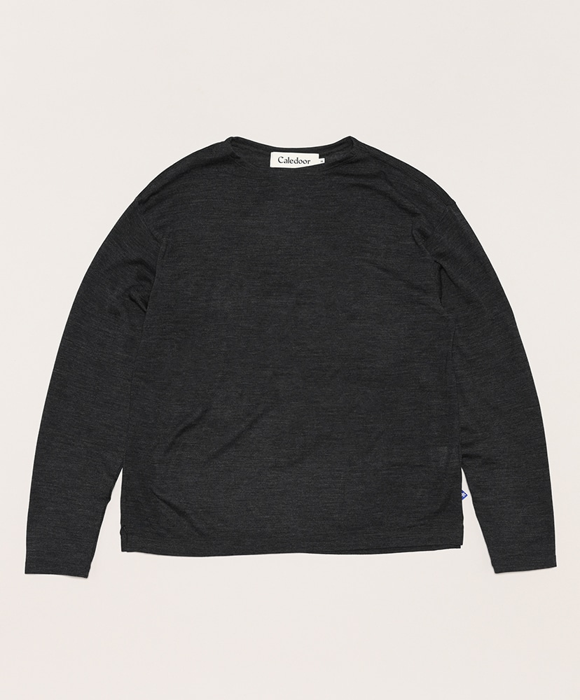 Merino Wool Long-Sleeve-T-Shirt(L(MEN) Black/ブラック): Caledoor