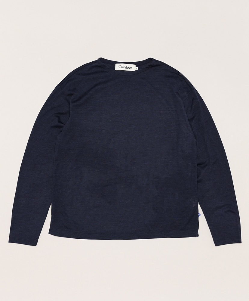 Merino Wool Long-Sleeve-T-Shirt(L(MEN) Black/ブラック): Caledoor