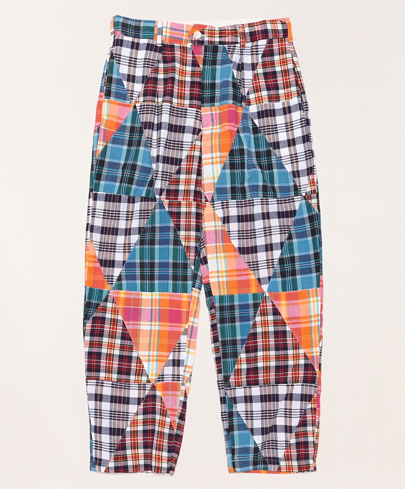 Carlyle Pant - Triangle Patchwork Madras(S(MEN) Multi Color/マルチ