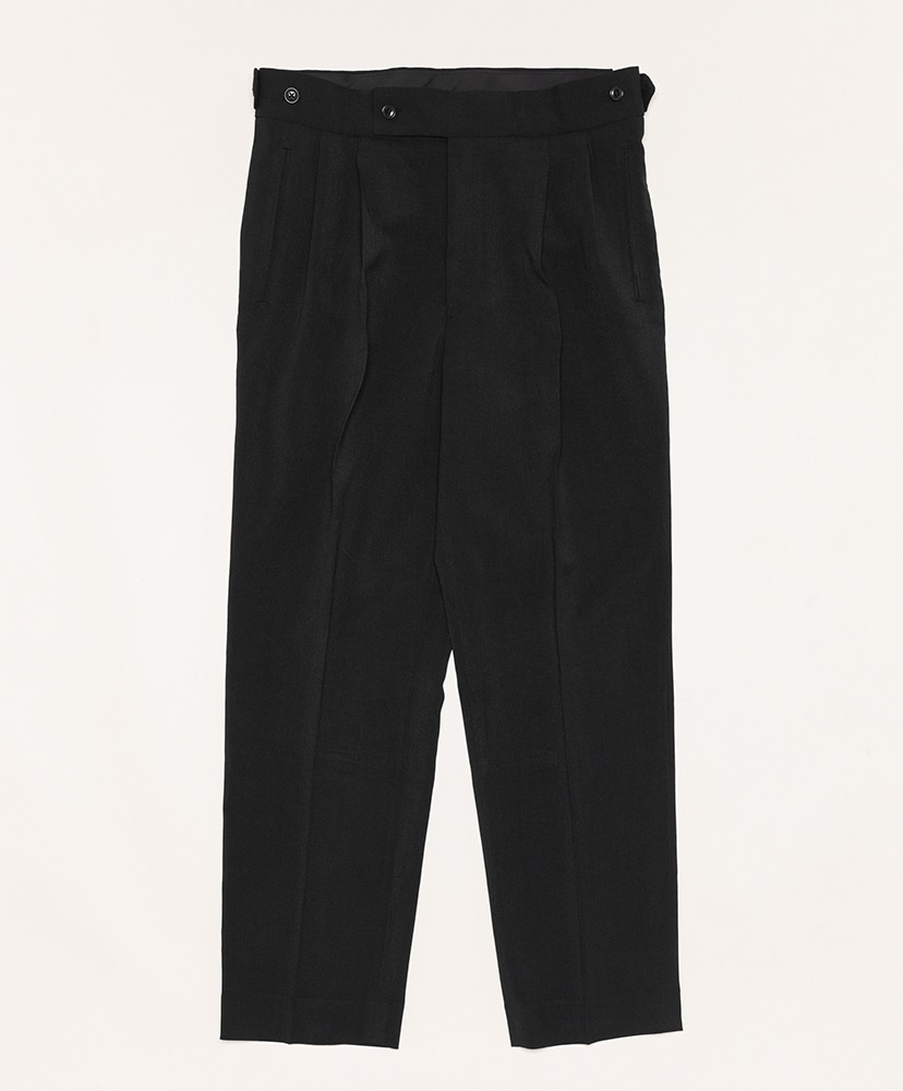 Tucked Side Tab Trouser - Poly Chambray(L(MEN) Black/ブラック 