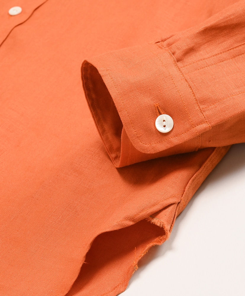 Work Shirt-Linen Canvas Orange/オレンジ L(MEN)