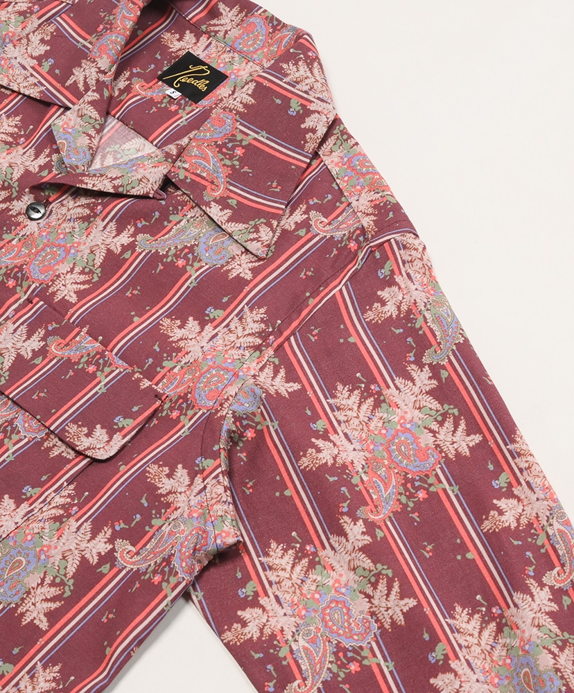 Classic Shirt - R/C Lawn Cloth / Paisley Printed Bordeaux/ボルドー L(MEN)