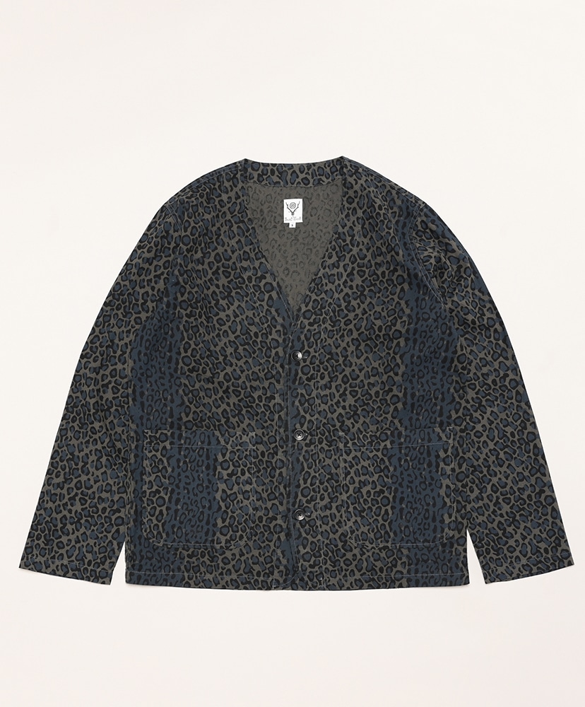 V Neck Jacket - Flannel Cloth / Printed(L(MEN) Leopard/レオパード 