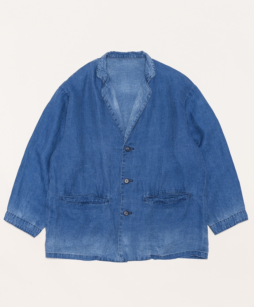 Indigo Linen Wide Jacket(2(MEN) Blue/ブルー): Porter Classic